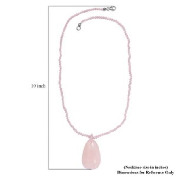 Lovely Galilea Rose Quartz Pendant Beaded SS Necklace and matching Bracelet NWT - Picture 10 of 10